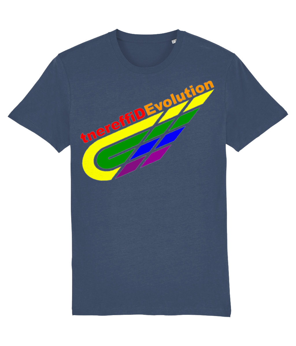 Different Evolution: Eco Creator Adult Unisex T-Shirt SX001 L-Rainbow Logo2: (Other Colour-Variants available)