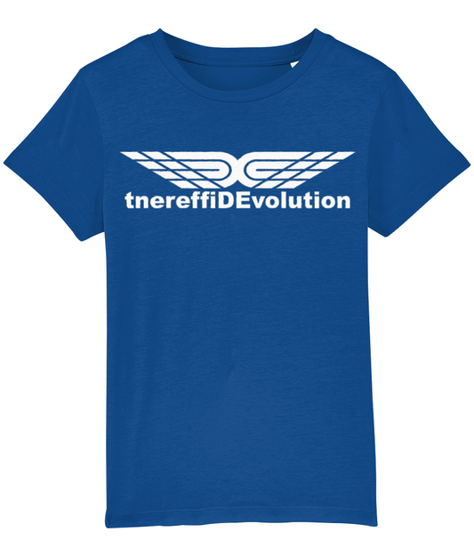 Different Evolution: Eco Mini Creator Kids Unisex T-Shirt SX002 L-White Logo1: (Other Colour-Variants available)