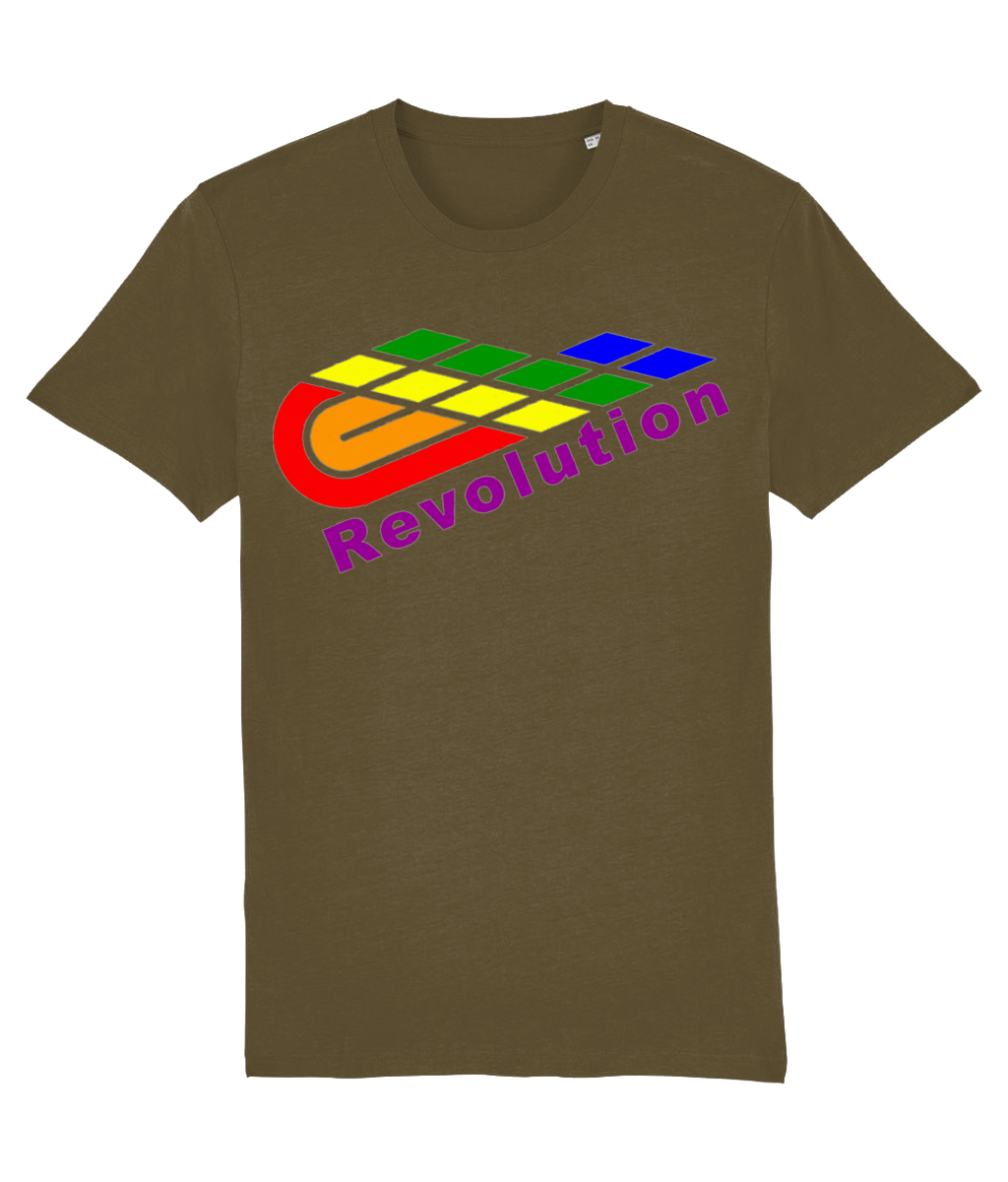 Revolution: Eco Creator Adult Unisex T-Shirt SX001 L-Rainbow Logo: (Other Colour-Variants available)