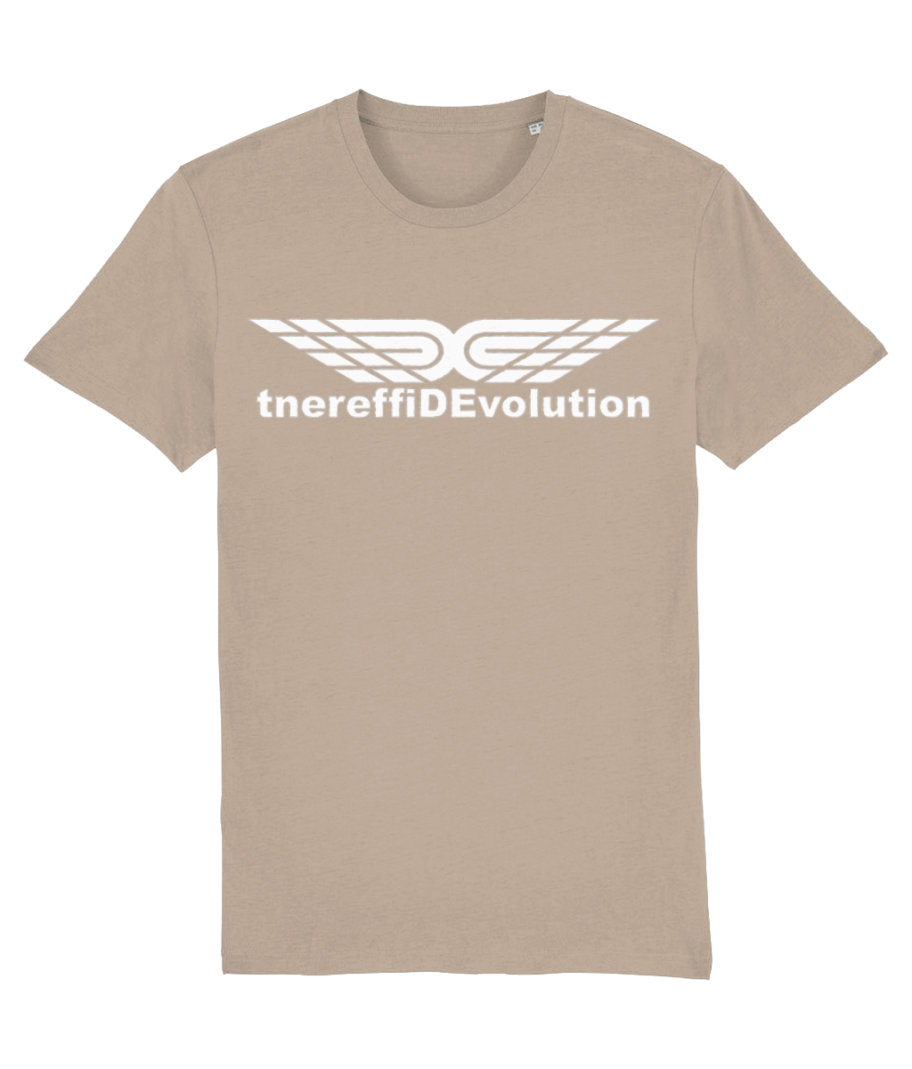 Different Evolution: Eco Creator Adult Unisex T-Shirt SX001 L-White Logo1: (Other Colour-Variants available)