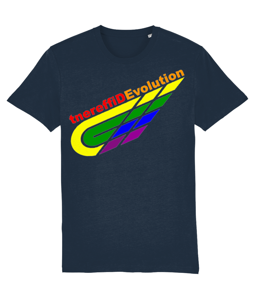 Different Evolution: Eco Creator Adult Unisex T-Shirt SX001 L-Rainbow Logo2: (Other Colour-Variants available)