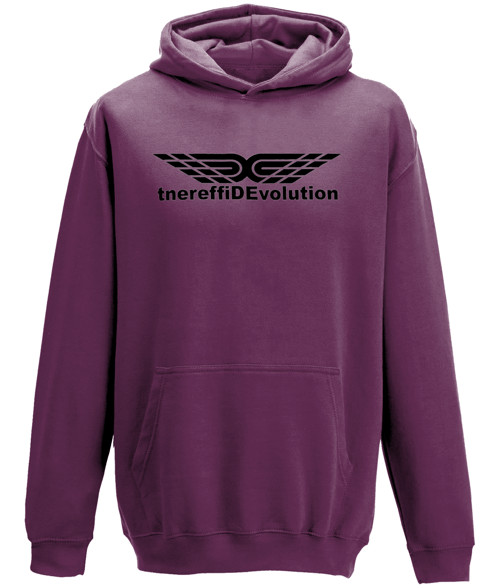 Different Evolution: Classic Kids Unisex Hoodie JH001J L-Black Logo1: (Other Colour-Variants available)