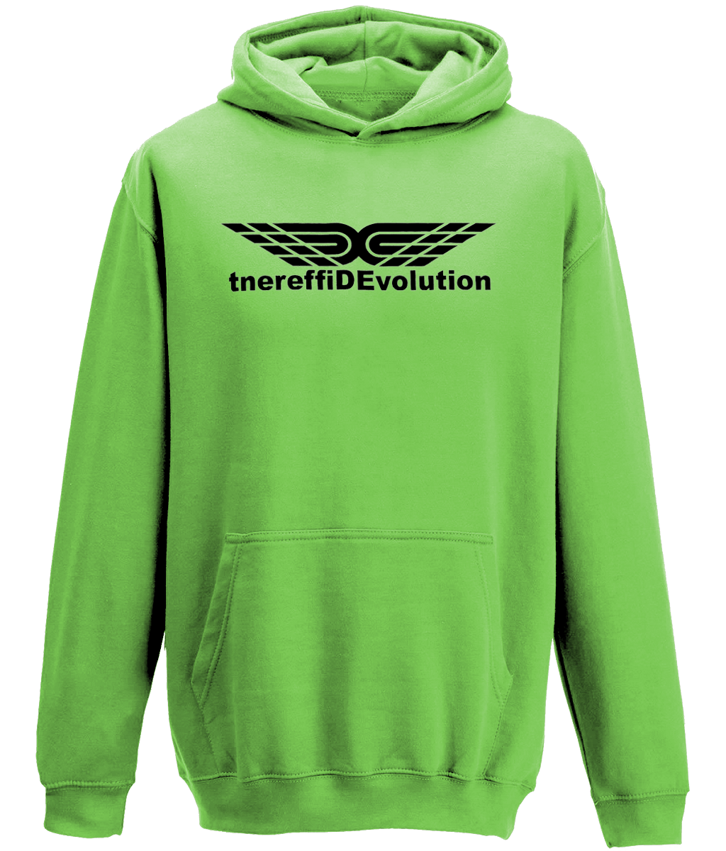 Different Evolution: Classic Kids Unisex Hoodie JH001J L-Black Logo1: (Other Colour-Variants available)