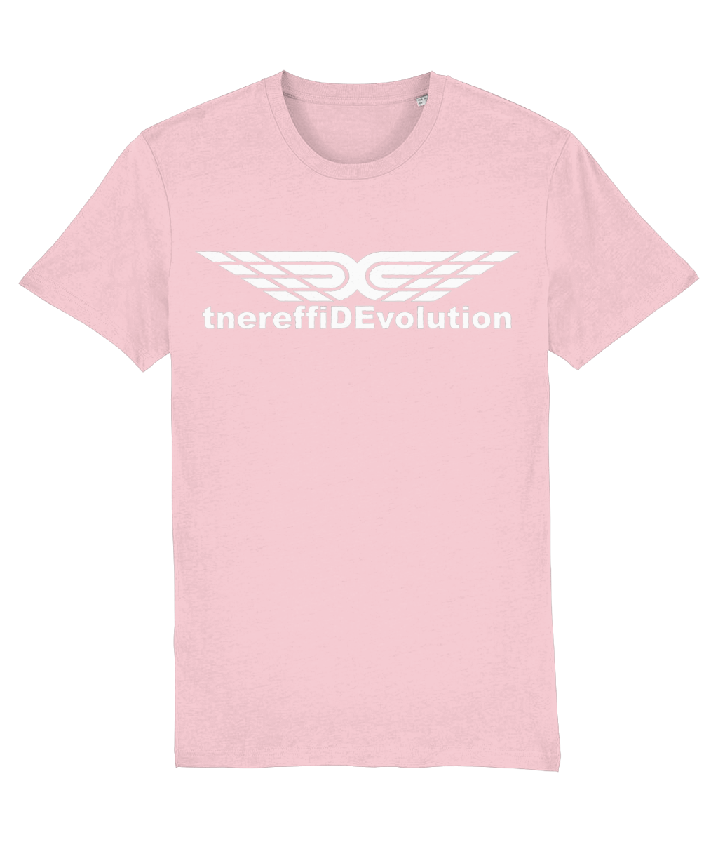 Different Evolution: Eco Creator Adult Unisex T-Shirt SX001 L-White Logo1: (Other Colour-Variants available)