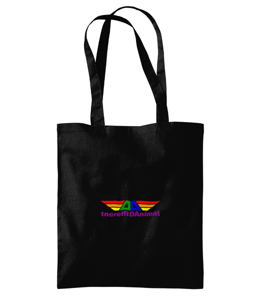 Different Animal: Eco Organic Premium Cotton Tote Bag WM261 S-Rainbow Logo1: (Other Colour-Variants available)