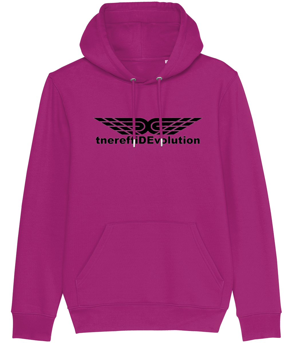 Different Evolution: Eco Cruiser Adult Unisex Hoodie SX005 L-Black Logo1:(Other Colour-Variants available)