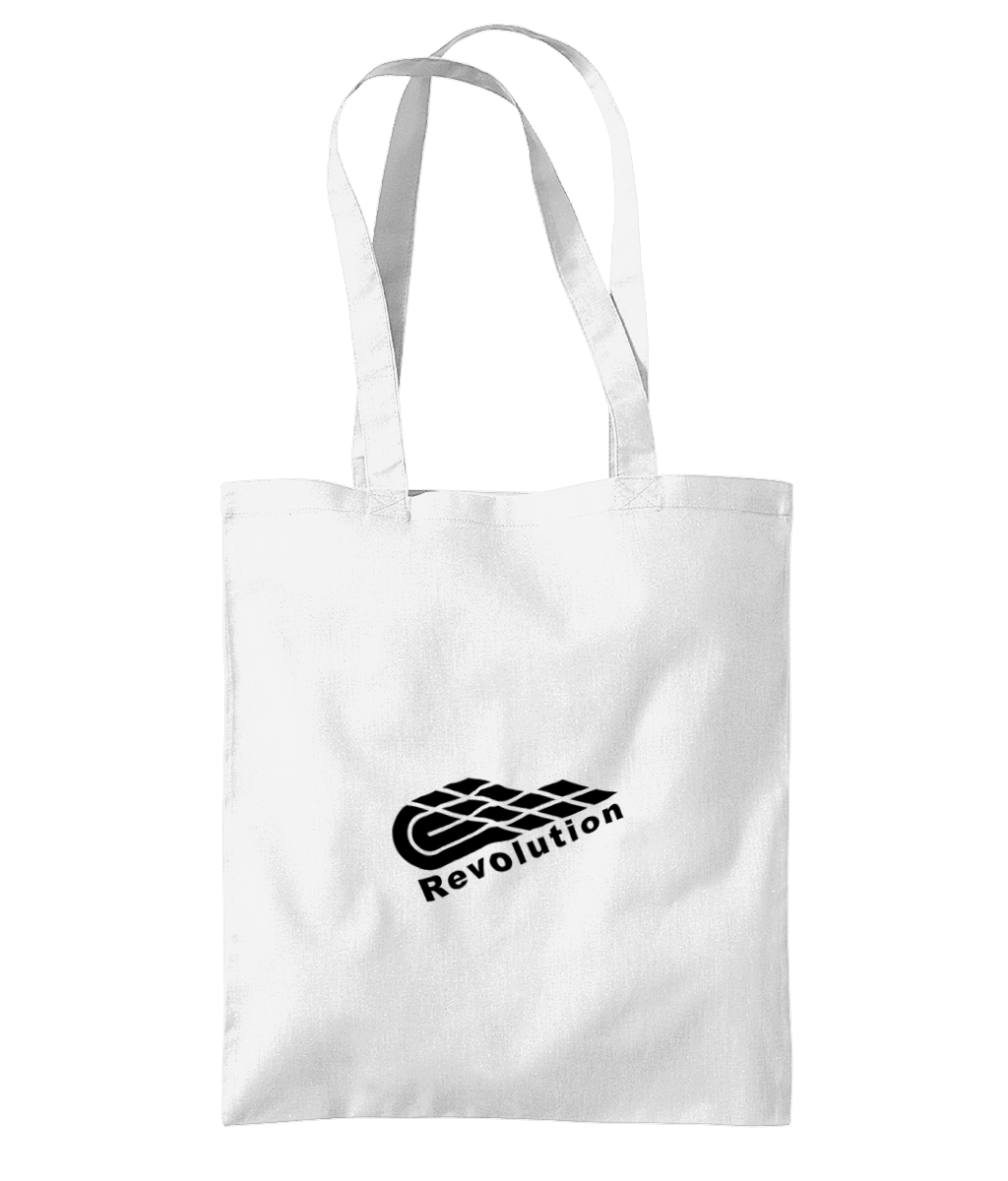 Revolution: Eco Organic Premium Cotton Tote Bag WM261 S-Black Logo: (Other Colour-Variants available)