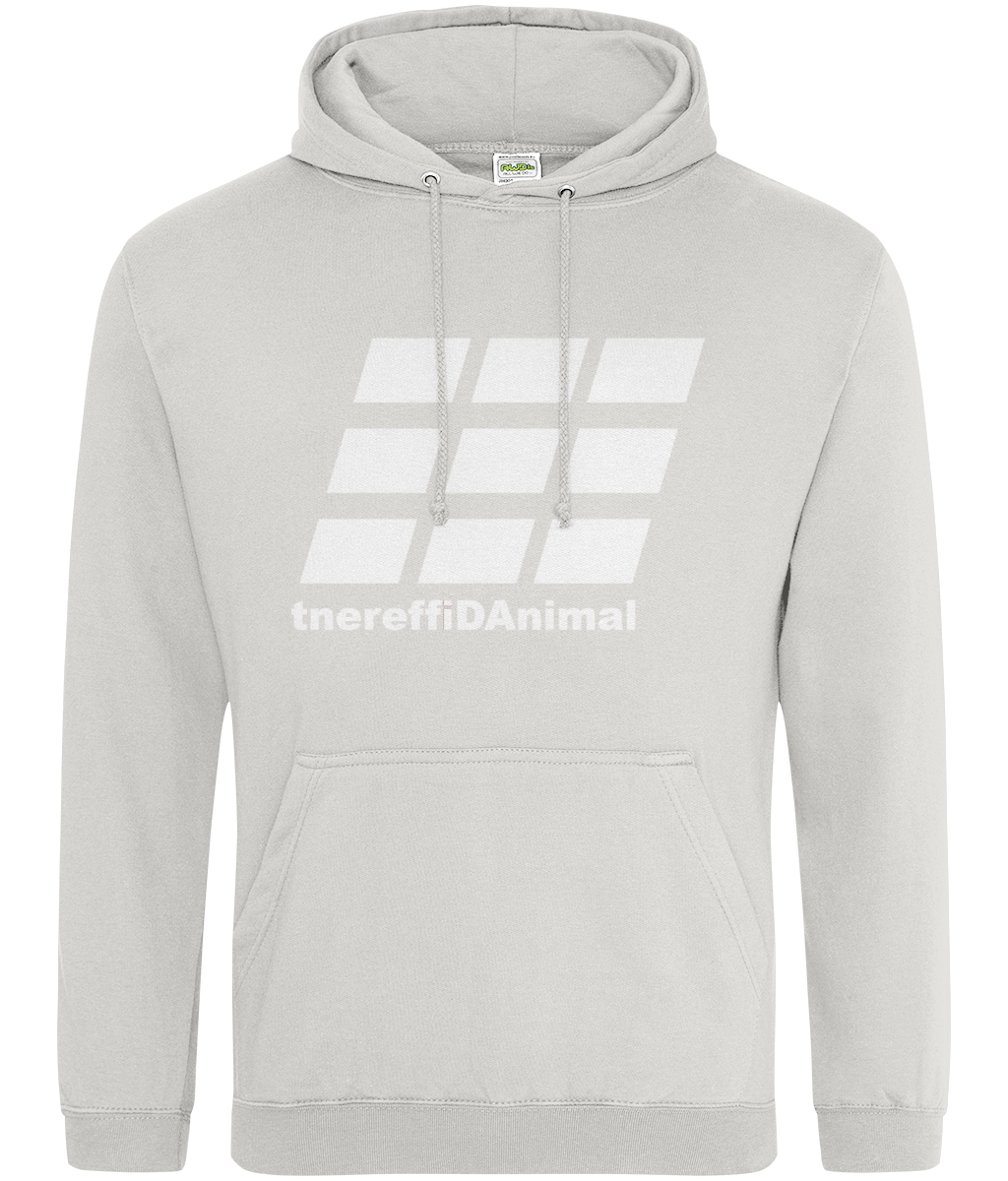 Different Animal: College Adult Unisex Hoodie JH001 L-White Logo2: (Other Colour-Variants available)