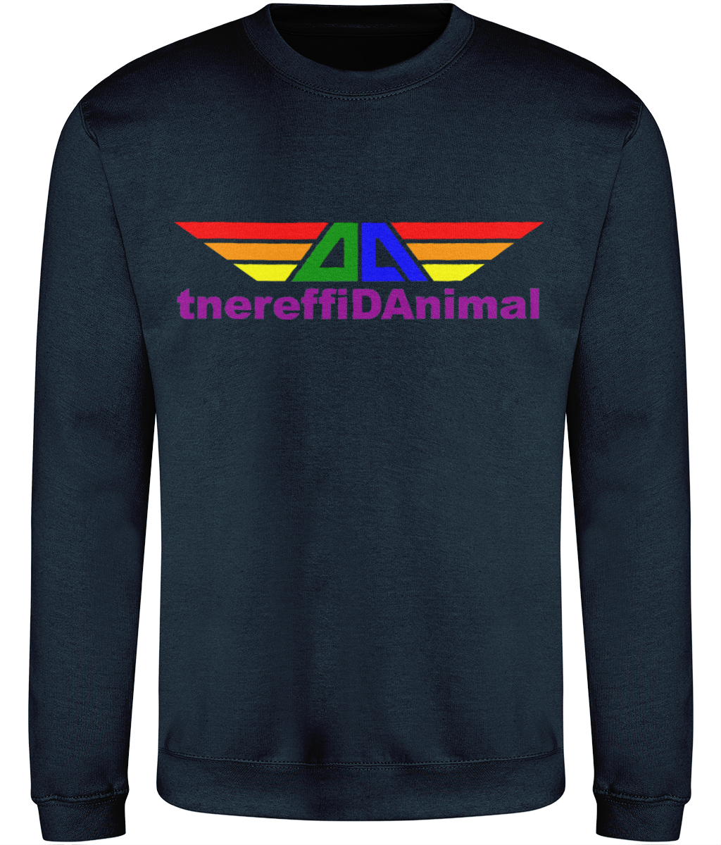 Different Animal: Just Classic Adult Unisex Sweatshirt JH030 L-Rainbow Logo1: (Other Colour-Variants available)