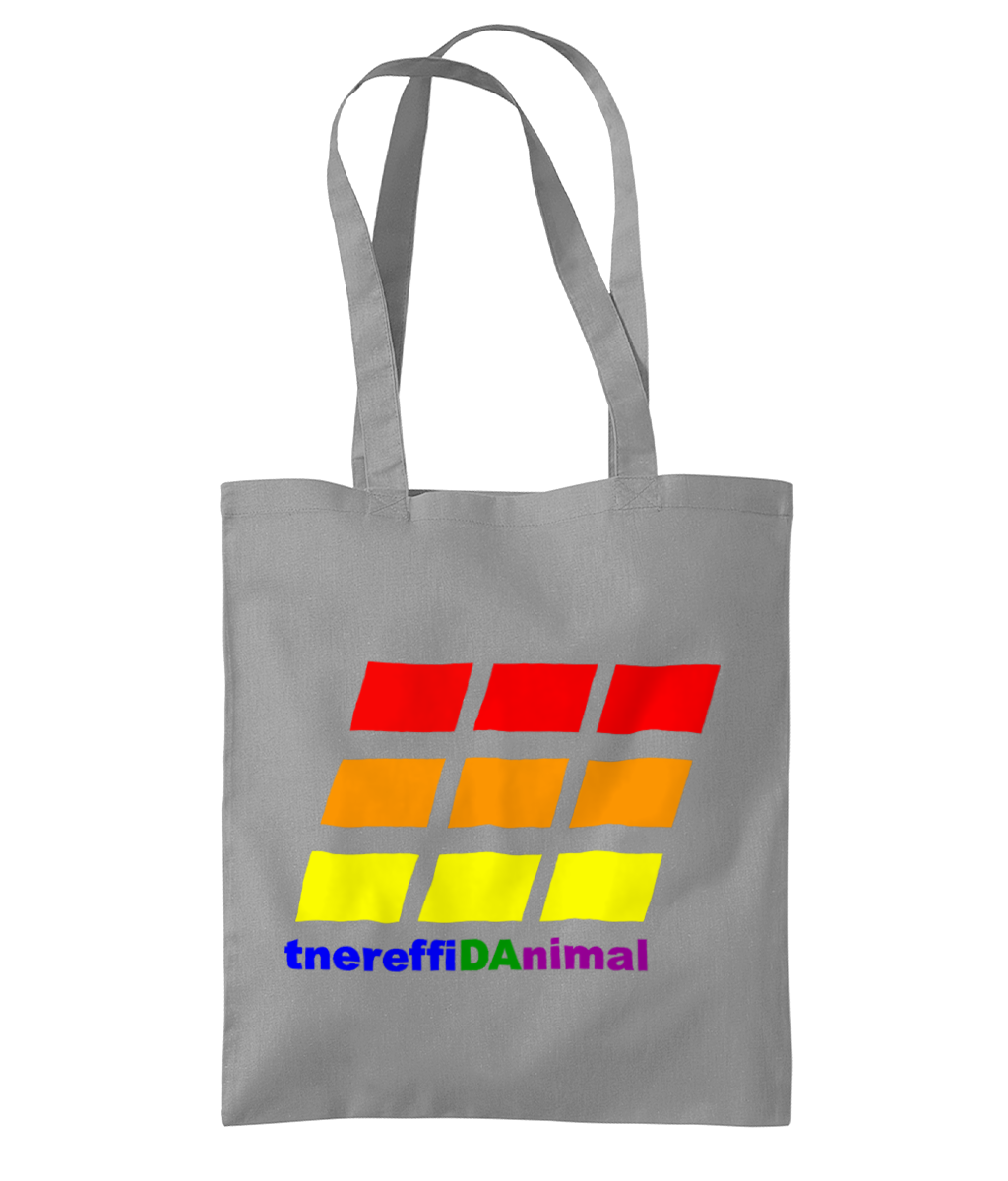 Different Animal: Eco Organic Premium Cotton Tote Bag WM261 L-Rainbow Logo2: (Other Colour-Variants available)