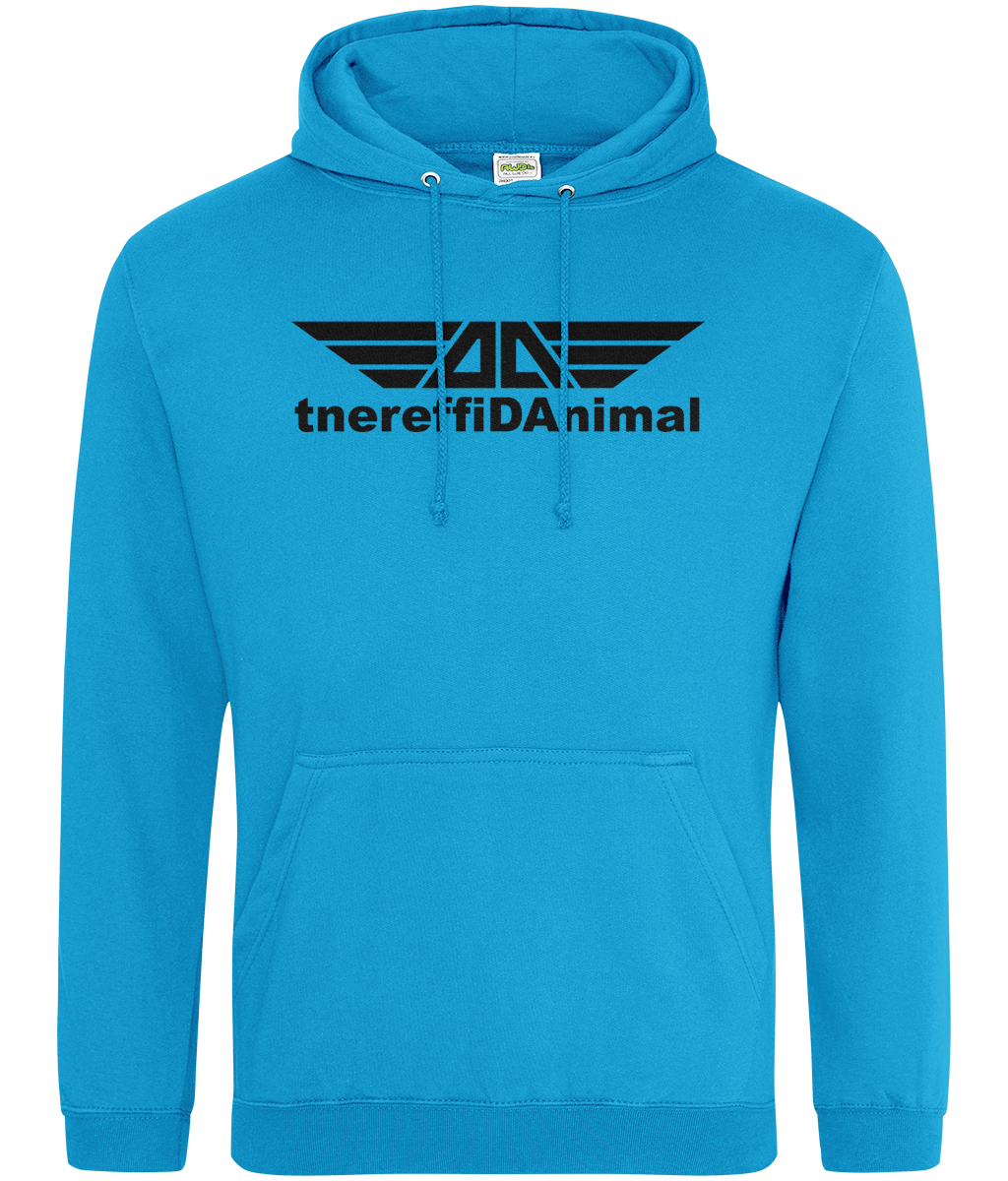 Different Animal: College Adult Unisex Hoodie JH001 L-Black Logo1: (Other Colour-Variants available)