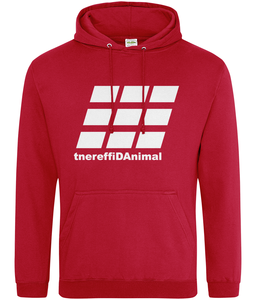 Different Animal: College Adult Unisex Hoodie JH001 L-White Logo2: (Other Colour-Variants available)