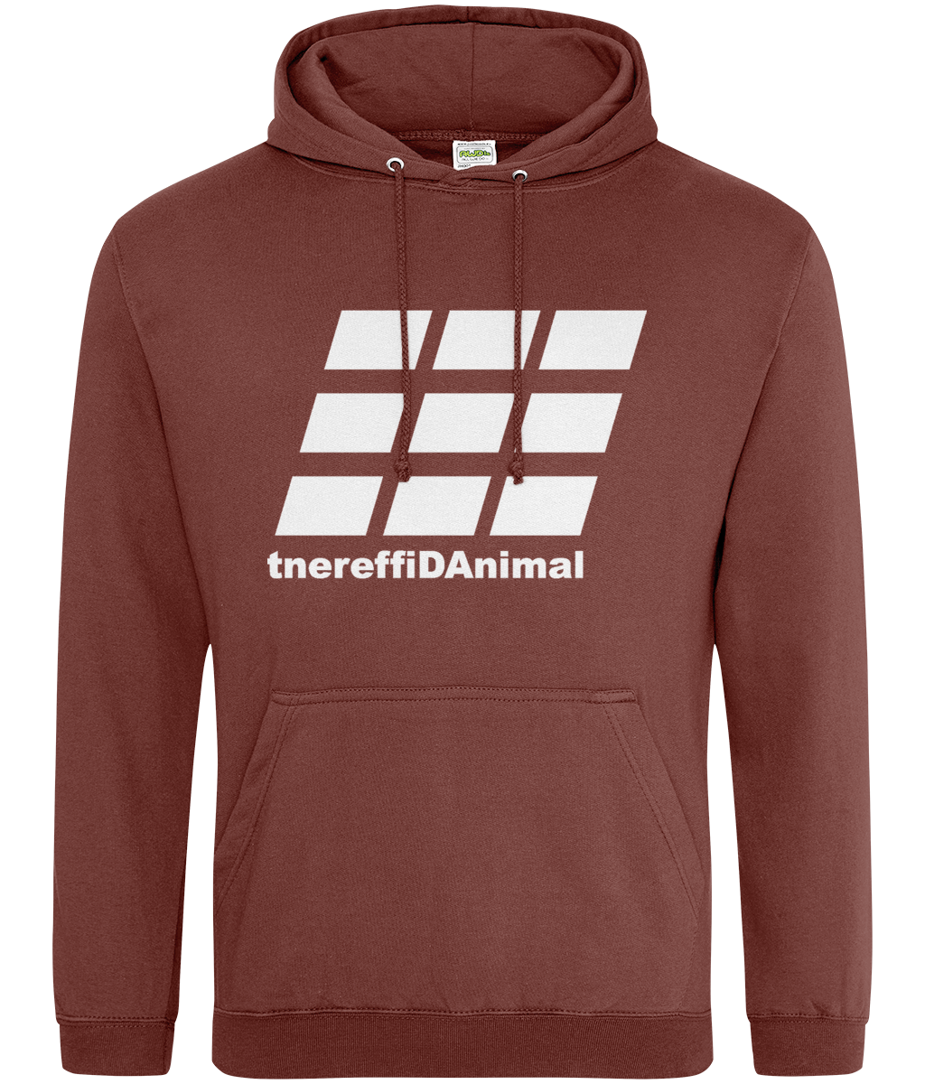 Different Animal: College Adult Unisex Hoodie JH001 L-White Logo2: (Other Colour-Variants available)