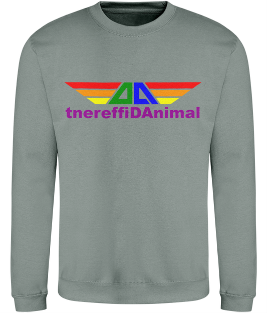 Different Animal: Just Classic Adult Unisex Sweatshirt JH030 L-Rainbow Logo1: (Other Colour-Variants available)