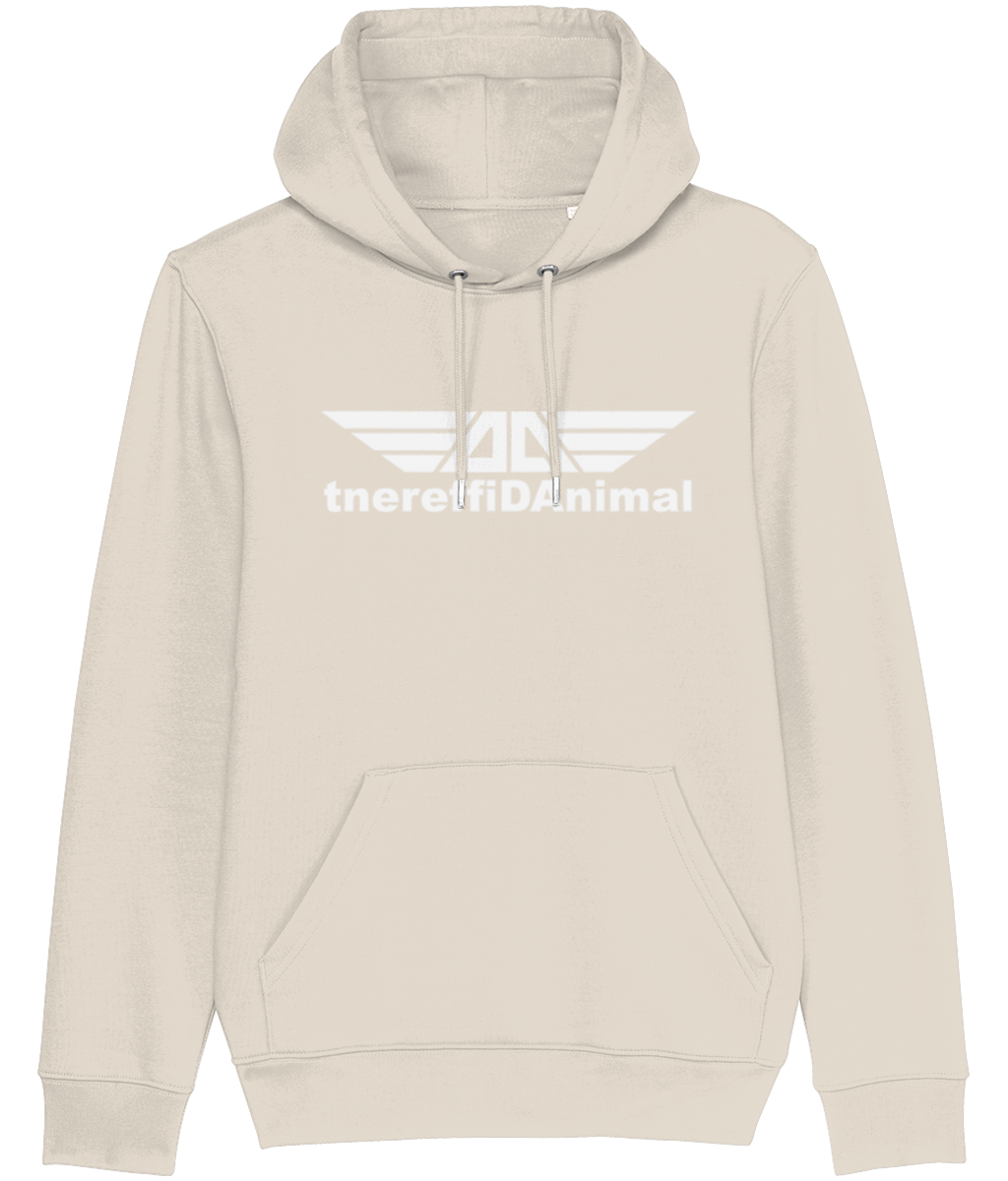 Different Animal: Eco Cruiser Adult Unisex Hoodie SX005 L-White Logo1: (Other Colour-Variants available)