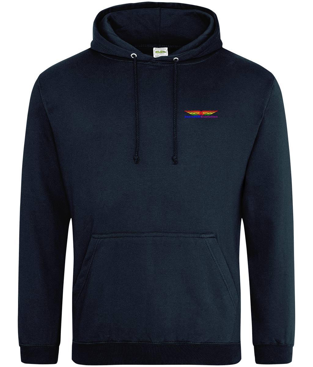 Different Evolution: College Adult Unisex Hoodie JH001 S-Rainbow Logo1: (Other Colour-Variants available)