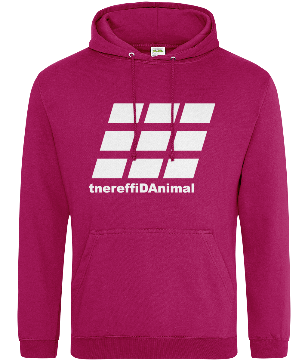 Different Animal: College Adult Unisex Hoodie JH001 L-White Logo2: (Other Colour-Variants available)