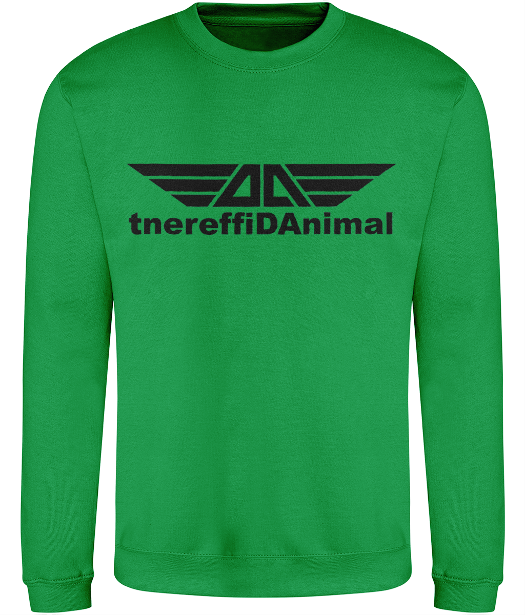 Different Animal: Just Classic Adult Unisex Sweatshirt JH030 L-Black Logo1: (Other Colour-Variants available)