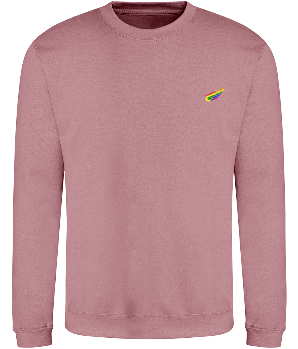 Different Evolution: Just Classic Adult Unisex Sweatshirt JH030 S-Rainbow Logo2: (Other Colour-Variants available)