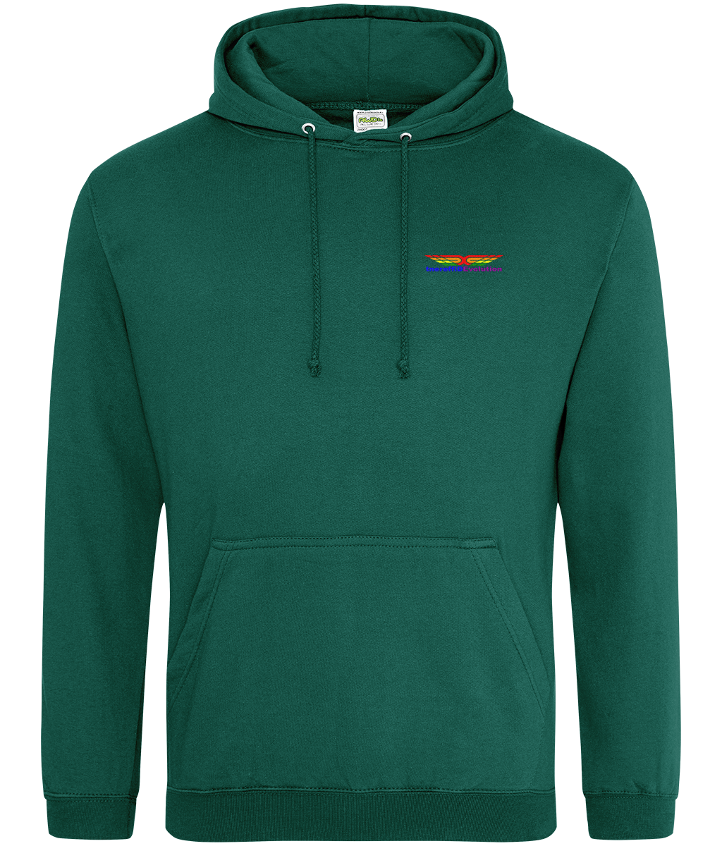 Different Evolution: College Adult Unisex Hoodie JH001 S-Rainbow Logo1: (Other Colour-Variants available)