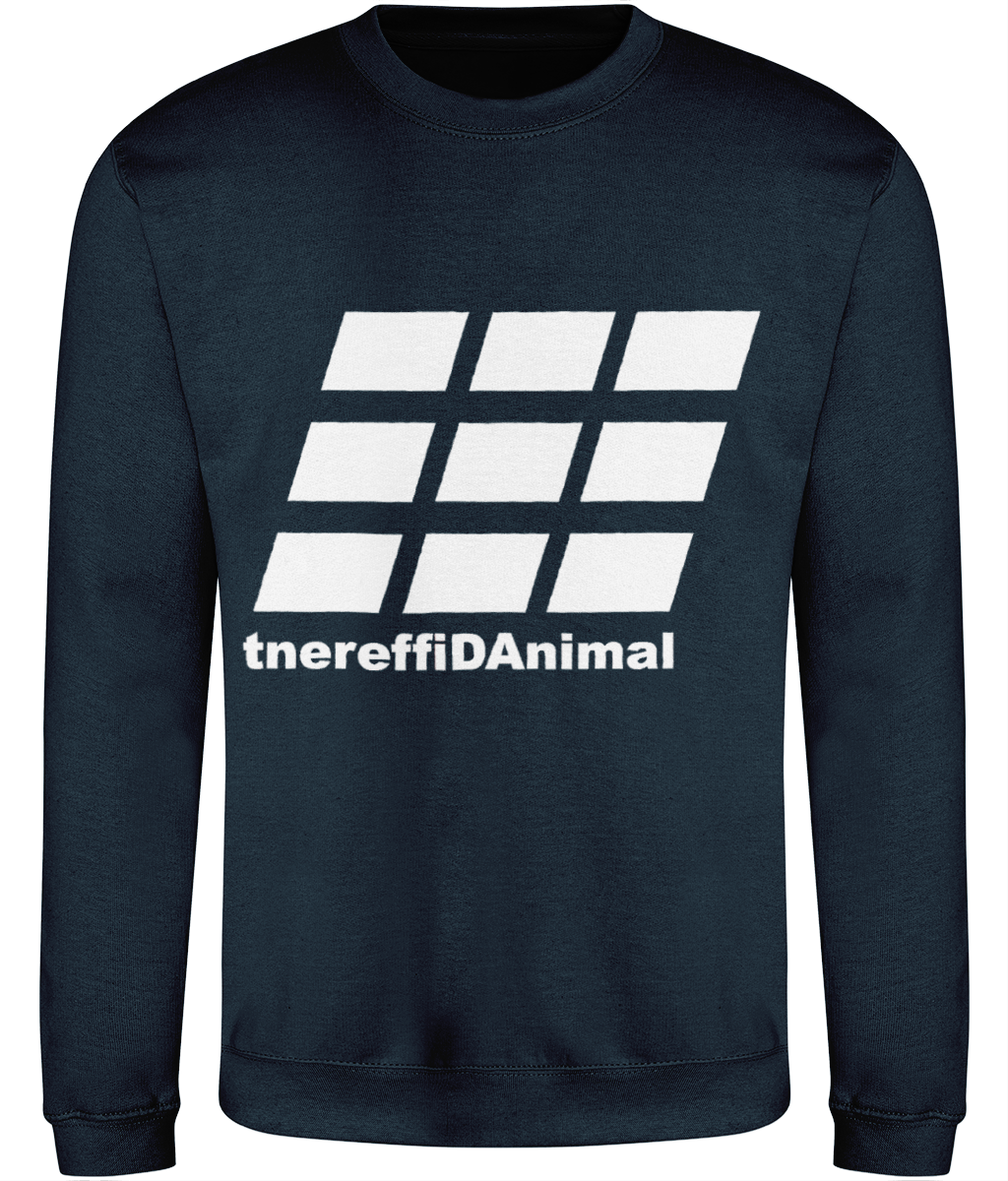 Different Animal: Just Classic Adult Unisex Sweatshirt JH030 L-White Logo2: (Other Colour-Variants available)