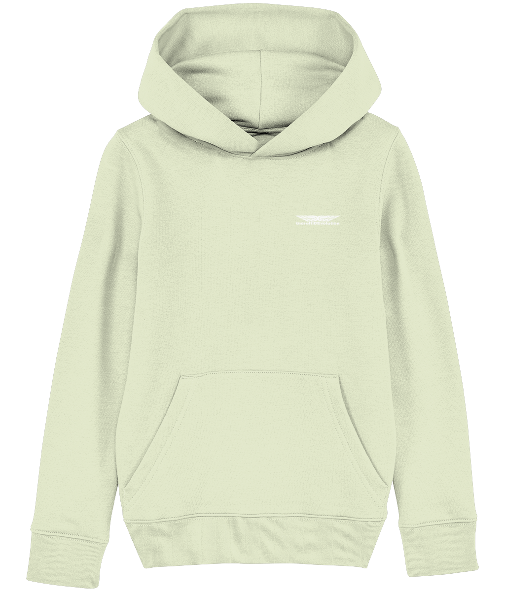 Different Evolution: Eco Kids Unisex Hoodie SX006 S-White Logo1: (Other Colour-Variants available)