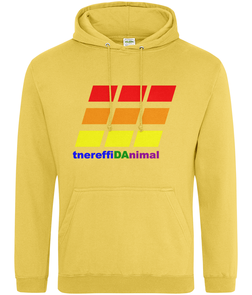 Different Animal: College Adult Unisex Hoodie JH001 L-Rainbow Logo2: (Other Colour-Variants available)