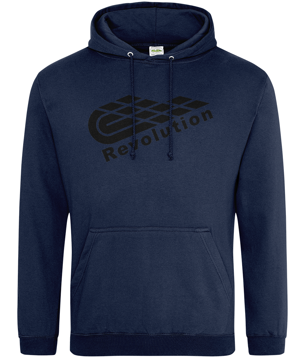 Revolution: College Adult Unisex Hoodie JH001 L-Black Logo: (Other Colour-Variants available)