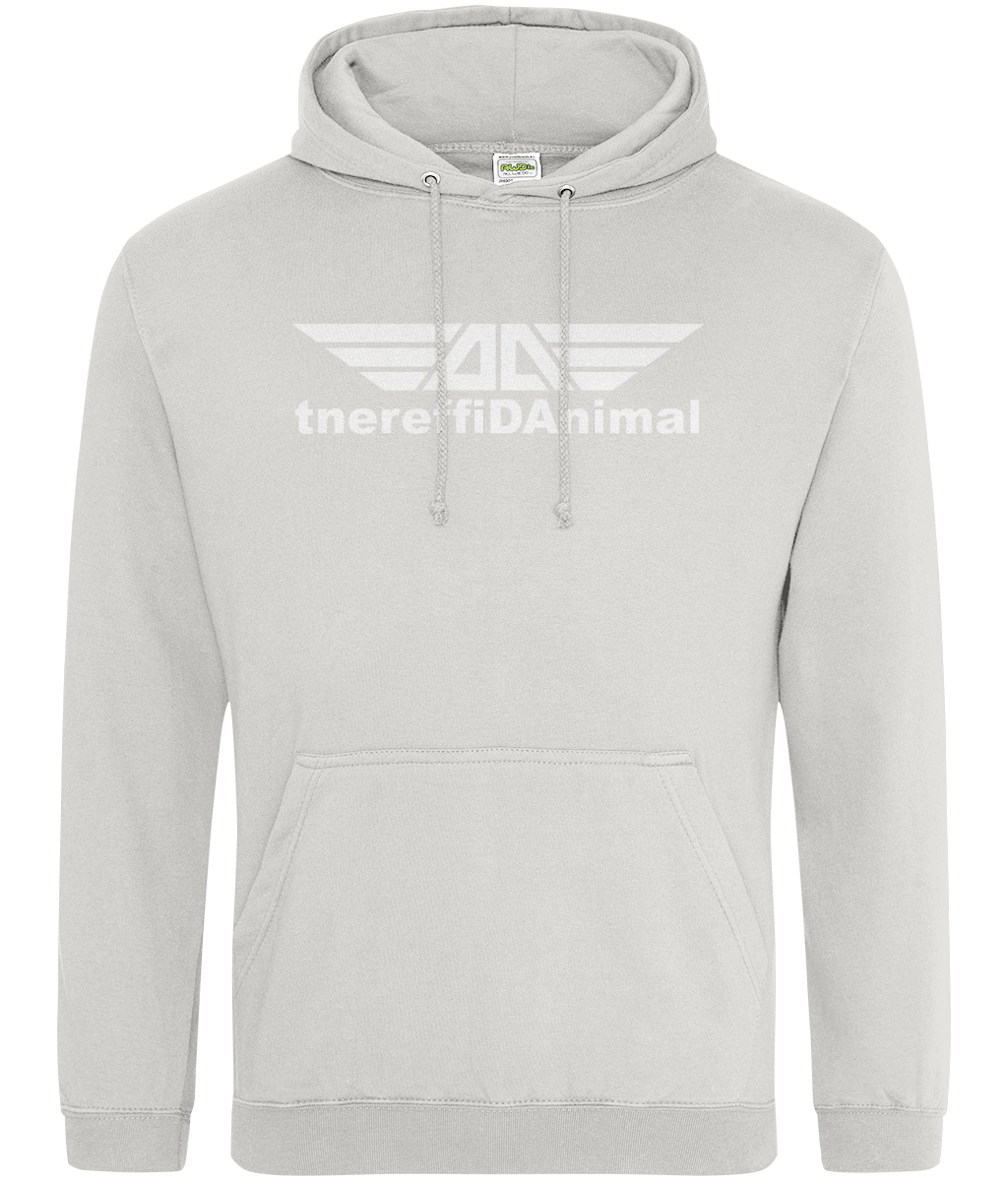 Different Animal: College Adult Unisex Hoodie JH001 L-White Logo1: (Other Colour-Variants available)