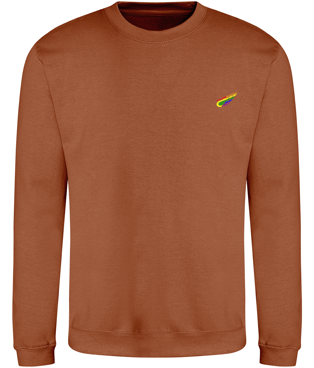 Different Evolution: Just Classic Adult Unisex Sweatshirt JH030 S-Rainbow Logo2: (Other Colour-Variants available)