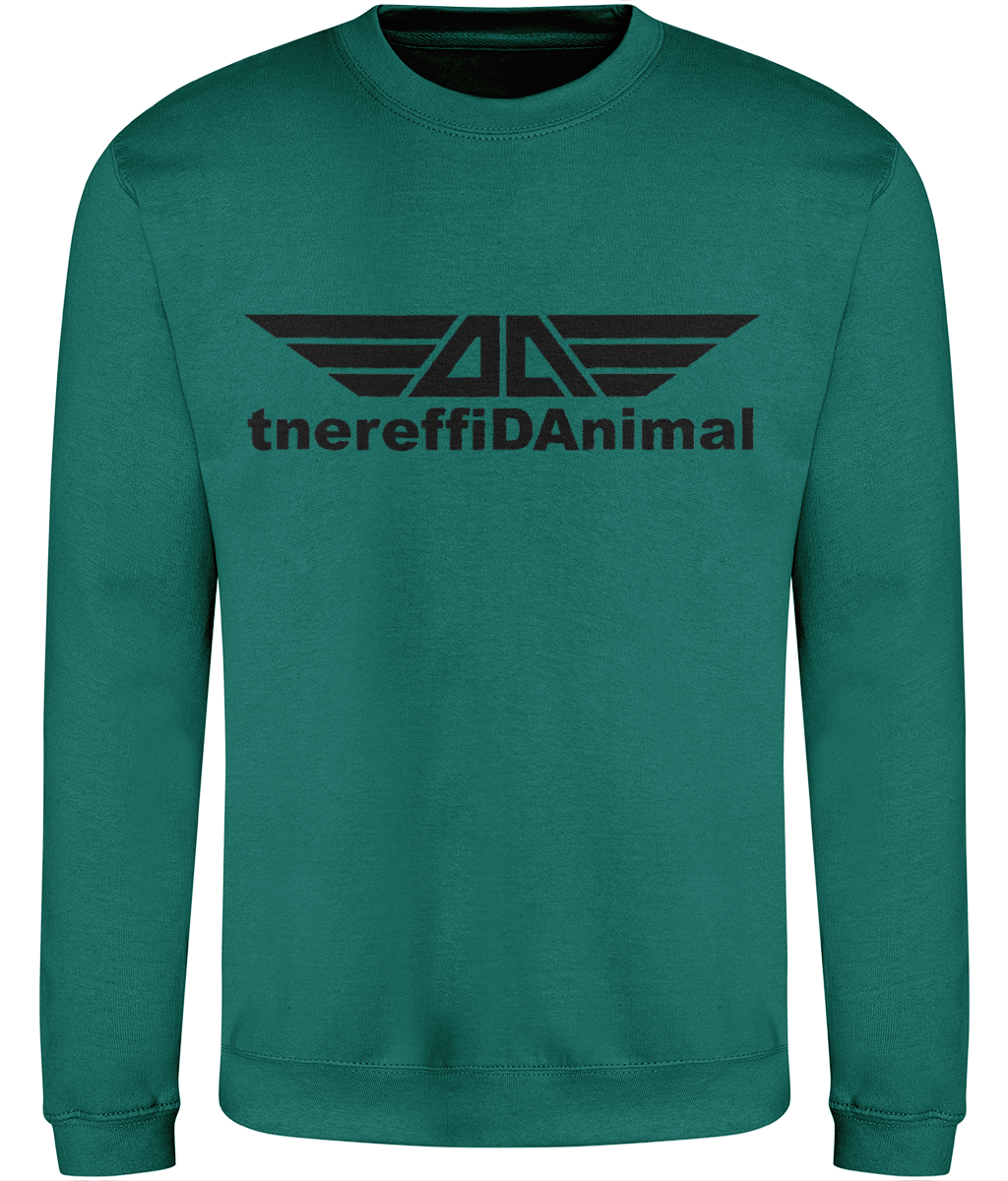 Different Animal: Just Classic Adult Unisex Sweatshirt JH030 L-Black Logo1: (Other Colour-Variants available)