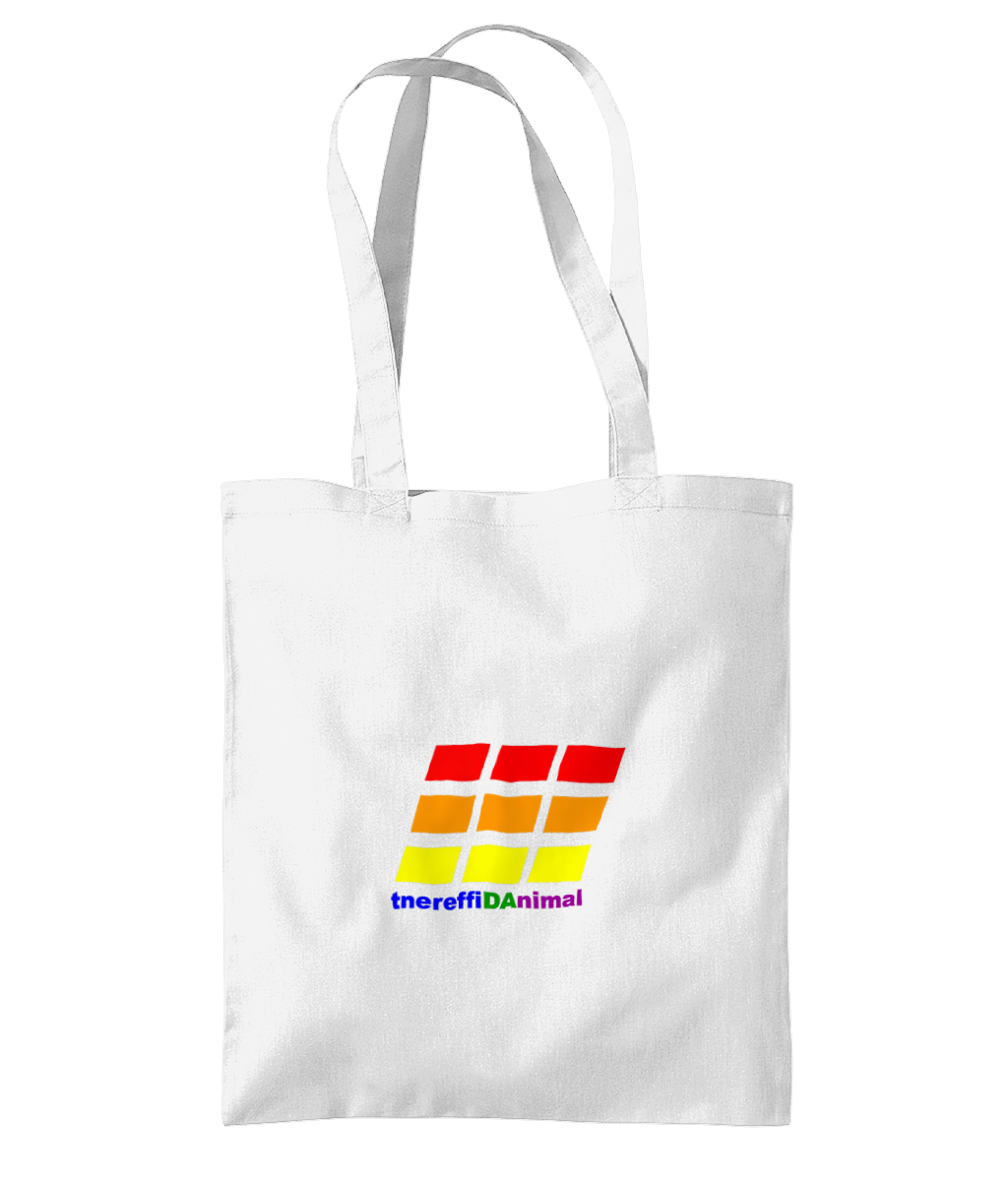 Different Animal: Eco Organic Premium Cotton Tote Bag WM261 S-Rainbow Logo2: (Other Colour-Variants available)