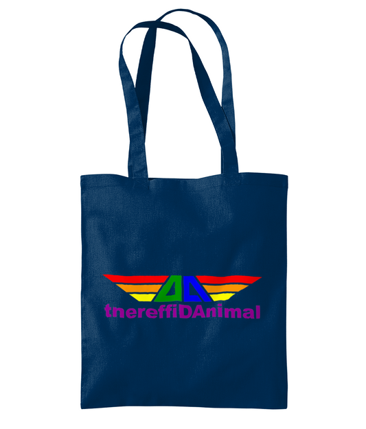 Different Animal: Eco Organic Premium Cotton Tote Bag WM261 L-Rainbow Logo1: (Other Colour-Variants available)