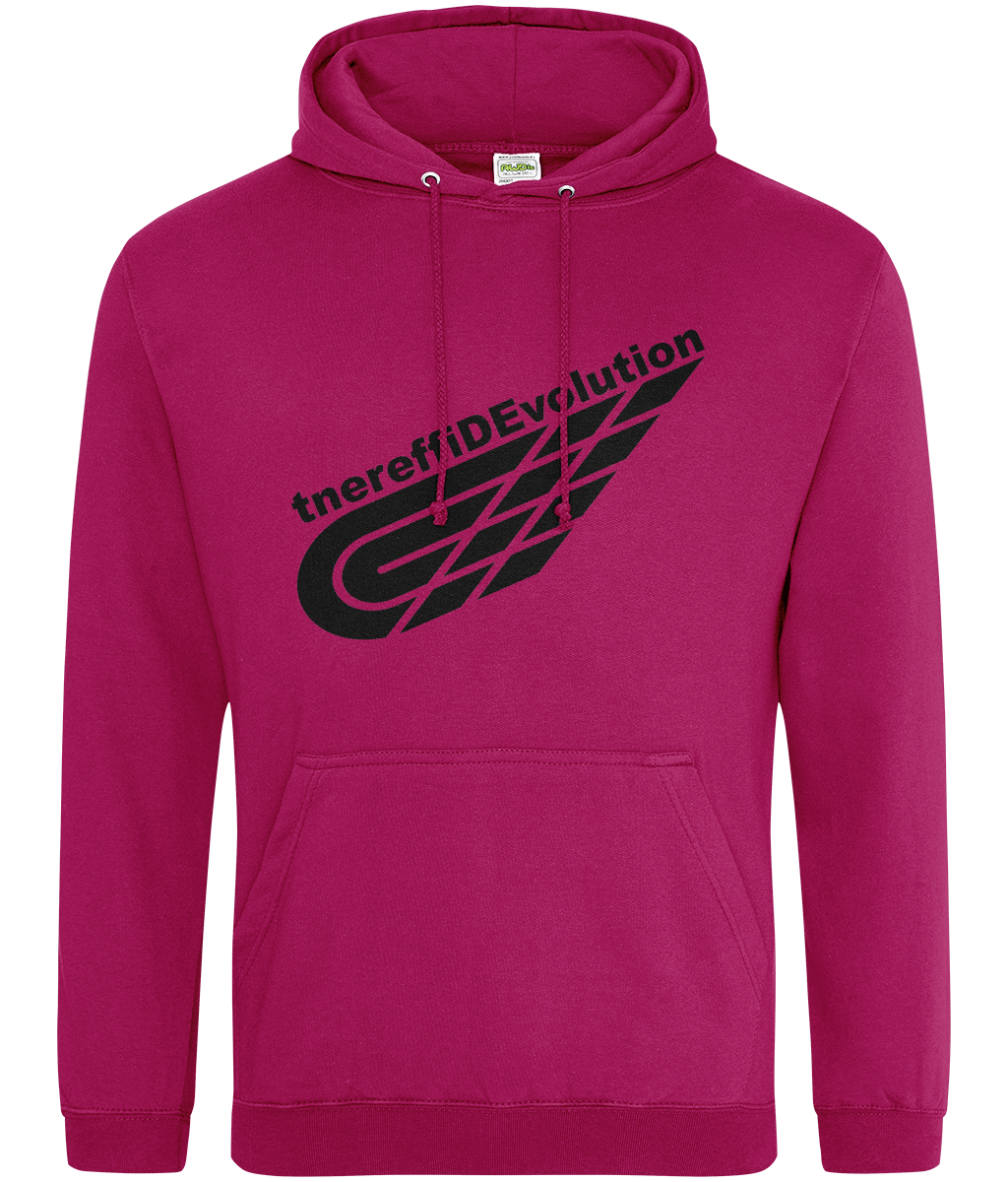 Different Evolution: College Adult Unisex Hoodie JH001 L-Black Logo2: (Other Colour-Variants available)