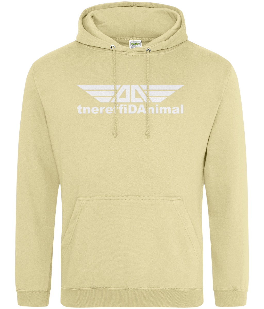 Different Animal: College Adult Unisex Hoodie JH001 L-White Logo1: (Other Colour-Variants available)