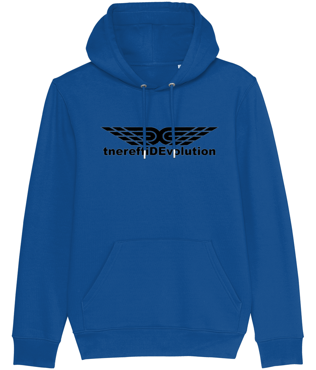 Different Evolution: Eco Cruiser Adult Unisex Hoodie SX005 L-Black Logo1: (Other Colour-Variants available)