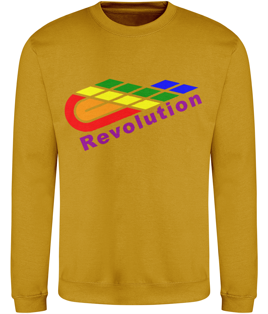 Revolution: Just Classic Adult Unisex Sweatshirt JH030 L-Rainbow Logo: (Other Colour-Variants available)