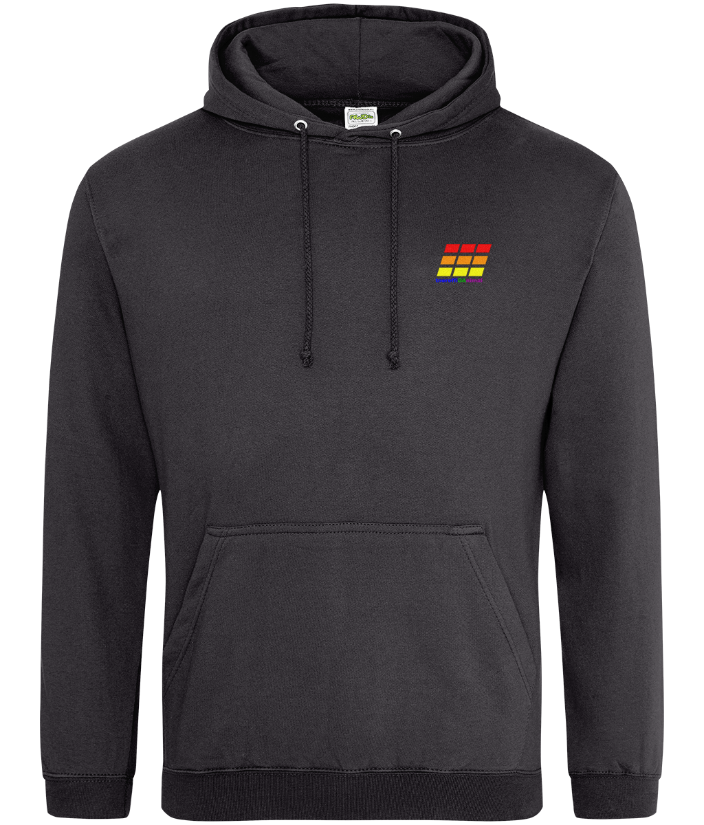 Different Animal: College Adult Unisex Hoodie JH001 S-Rainbow Logo2: (Other Colour-Variants available)