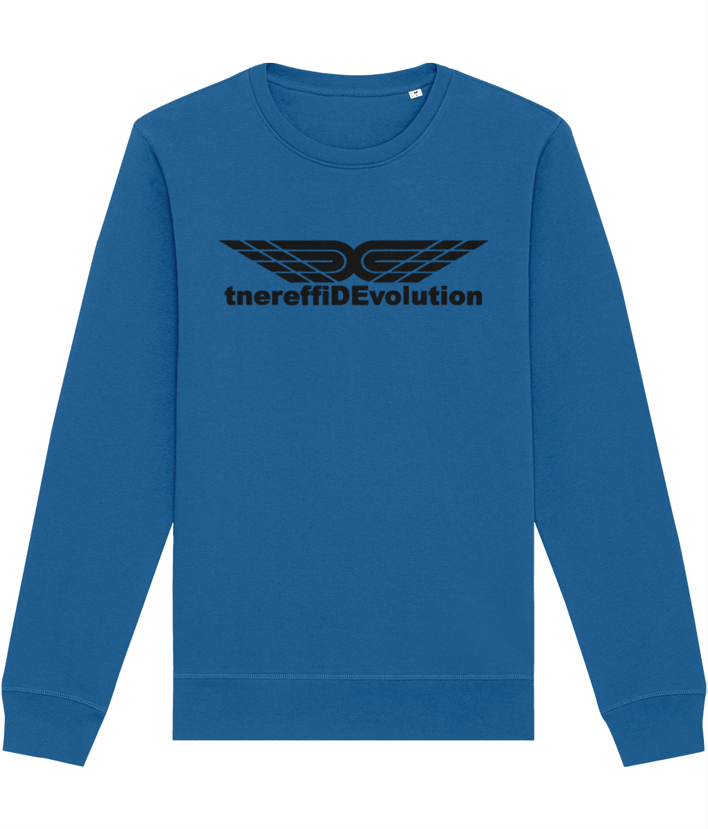 Different Evolution: Eco Roller Adult Unisex Sweatshirt SX137 L-Black Logo1: (Other Colour-Variants available)