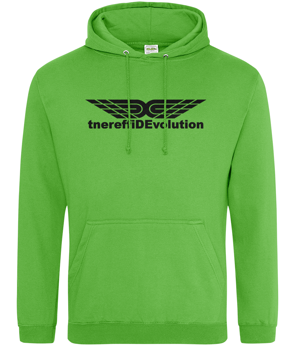 Different Evolution: College Adult Unisex Hoodie JH001 L-Black Logo1: (Other Colour-Variants available)