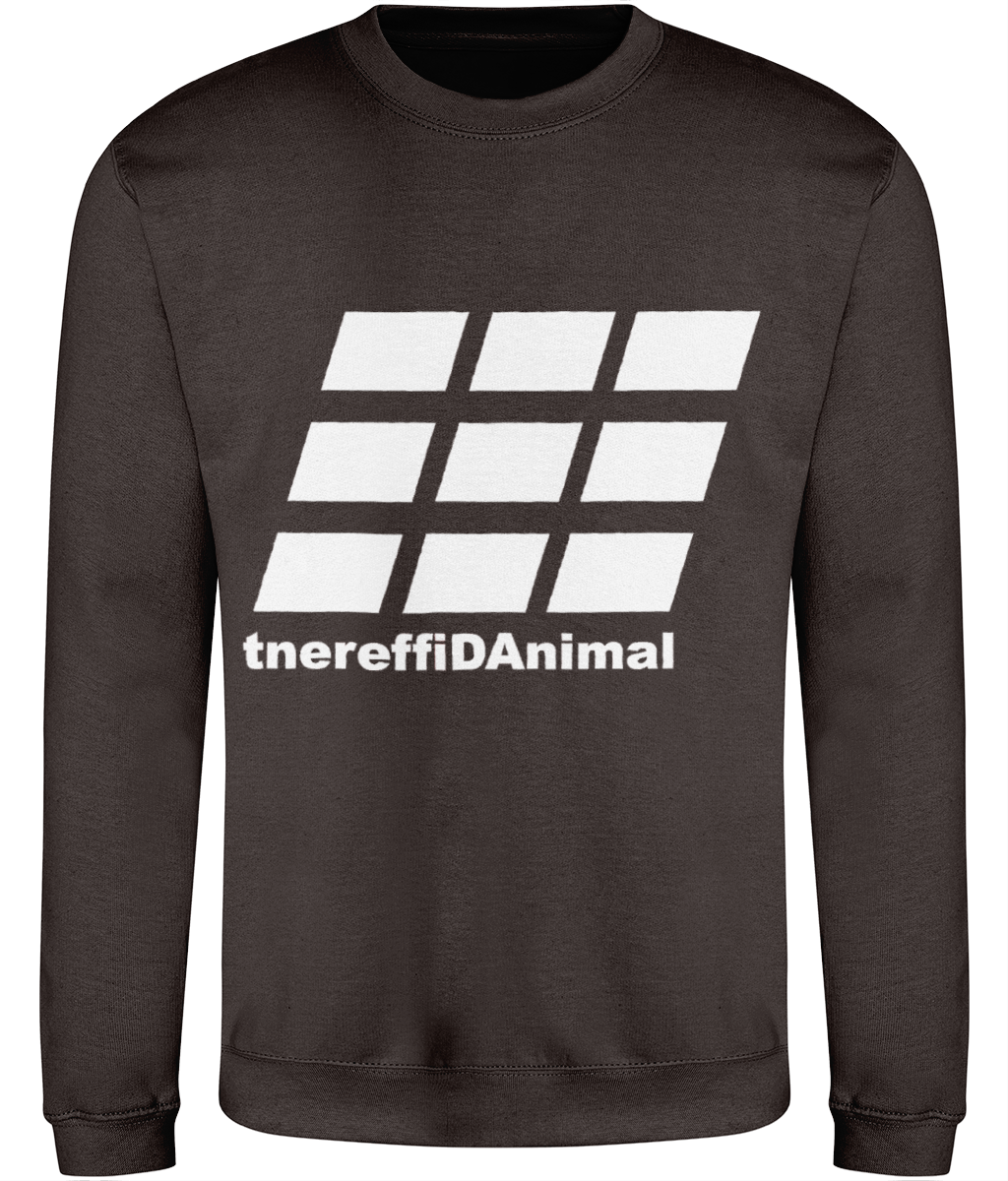 Different Animal: Just Classic Adult Unisex Sweatshirt JH030 L-White Logo2: (Other Colour-Variants available)