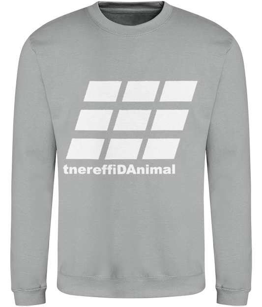 Different Animal: Just Classic Adult Unisex Sweatshirt JH030 L-White Logo2: (Other Colour-Variants available)