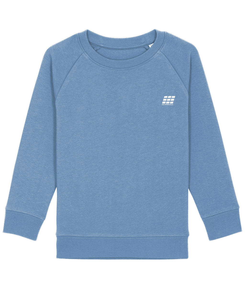 Different Animal: Eco Mini Scouter Kids Unisex Sweatshirt SX067 S-White Logo2: (Other Colour-Variants available)