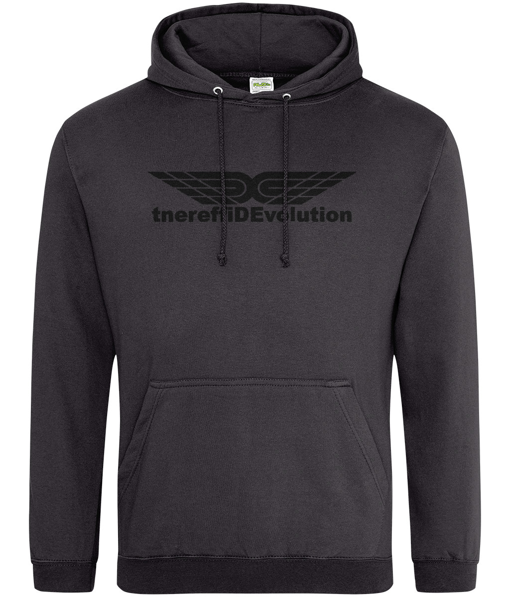 Different Evolution: College Adult Unisex Hoodie JH001 L-Black Logo1: (Other Colour-Variants available)