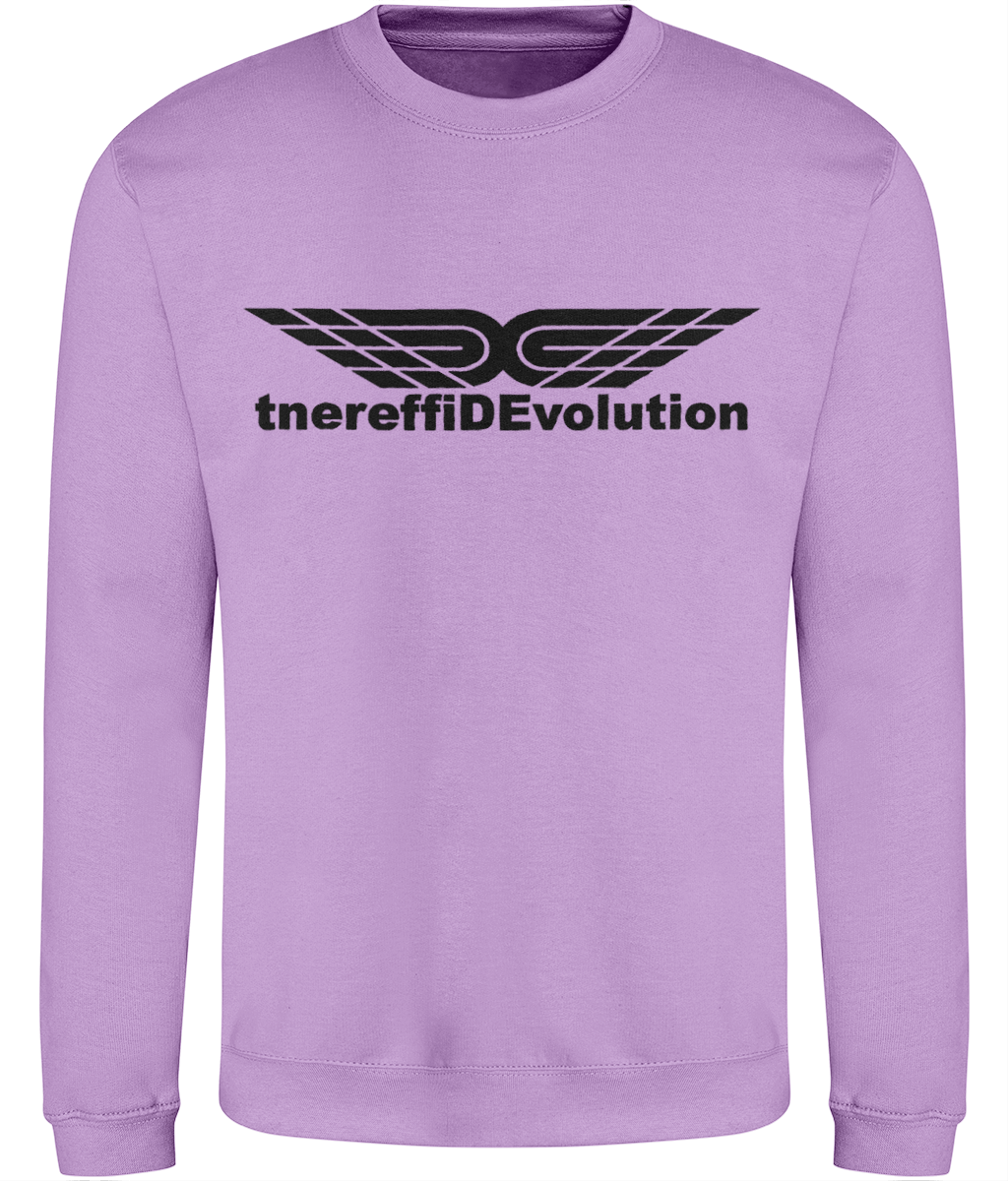 Different Evolution: Just Classic Adult Unisex Sweatshirt JH030 L-Black Logo1: (Other Colour-Variants available)