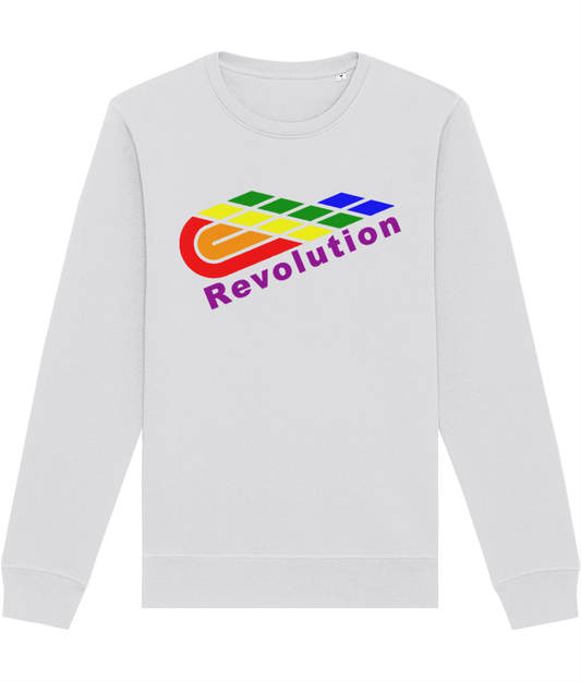 Revolution: Eco Roller Adult Unisex Sweatshirt SX137 L-Rainbow Logo: (Other Colour-Variants available)