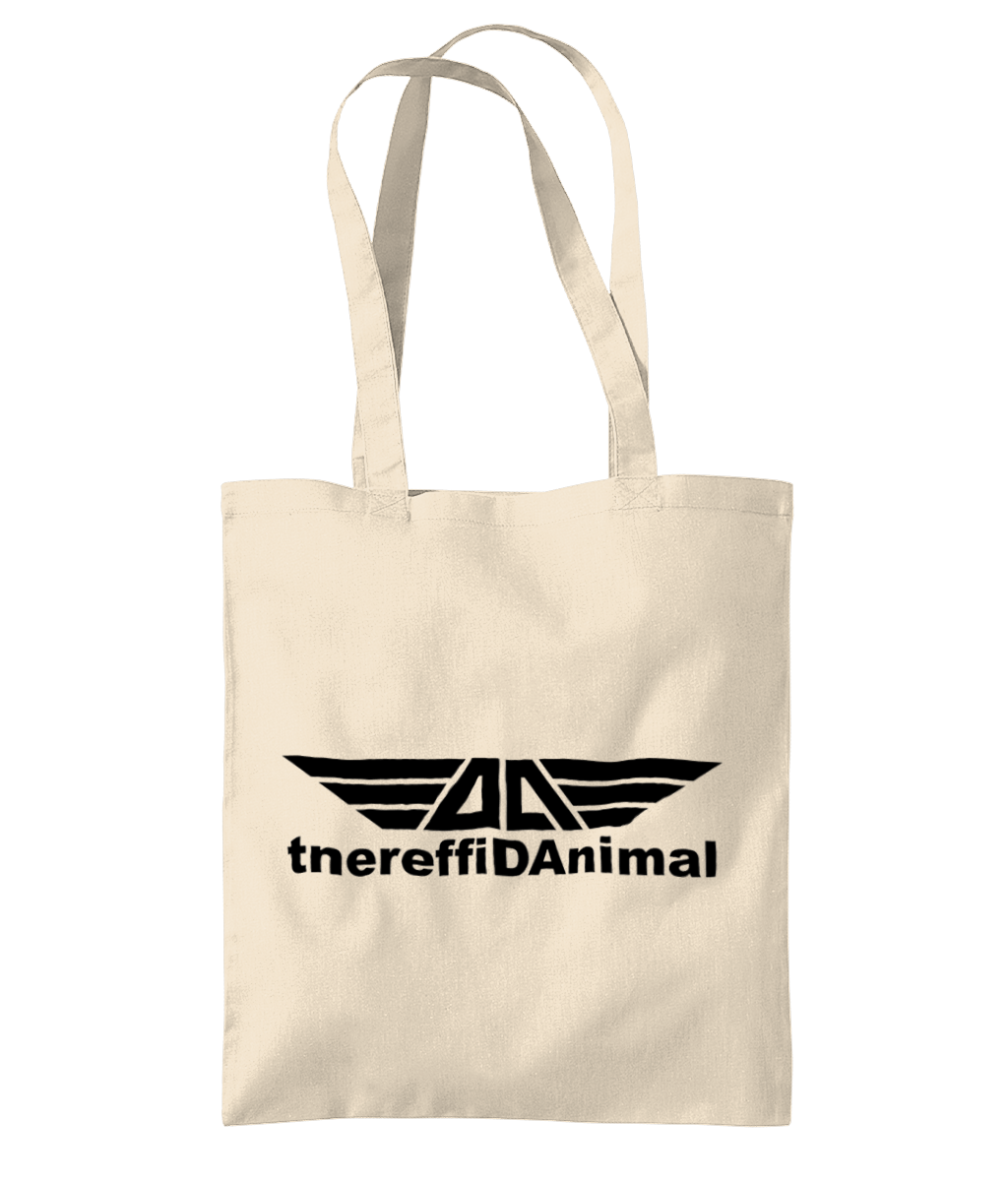 Different Animal: Eco Organic Premium Cotton Tote Bag WM261 L-Black Logo1: (Other Colour-Variants available)