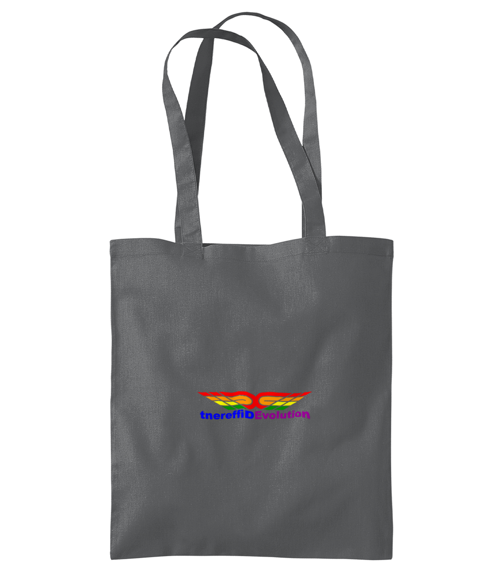 Different Evolution: Eco Organic Premium Cotton Tote Bag WM261 S-Rainbow Logo1: (Other Colour-Variants available)