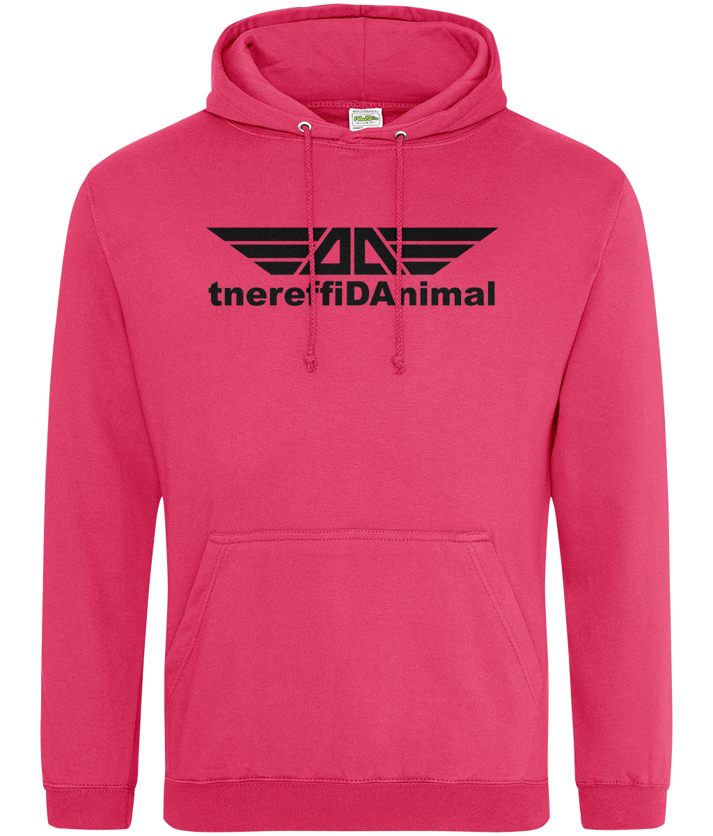 Different Animal: College Adult Unisex Hoodie JH001 L-Black Logo1: (Other Colour-Variants available)