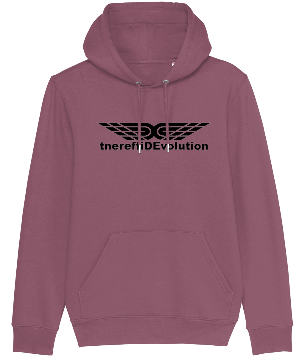 Different Evolution: Eco Cruiser Adult Unisex Hoodie SX005 L-Black Logo1: (Other Colour-Variants available)